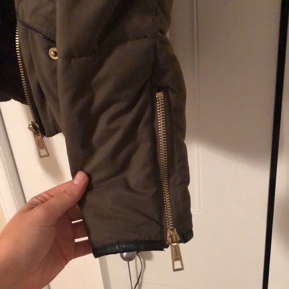 Olive winter jacket- ZARA - Picture 4 of 6